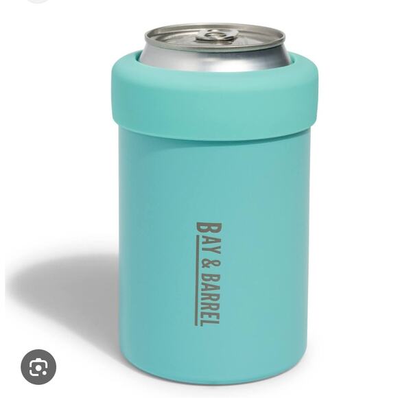 Bay & Barrel Beer Can Bottle Stubby Holder Set of 4 Stainless Steel 375 ml Teal - Picture 3 of 7
